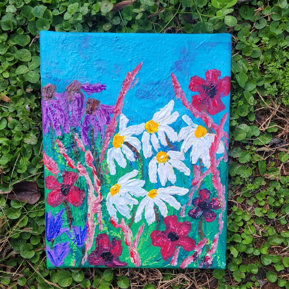 "FORVER BOUQUET" Original Artwork Created By Me 8in X 10in Canvas Ready To Hang